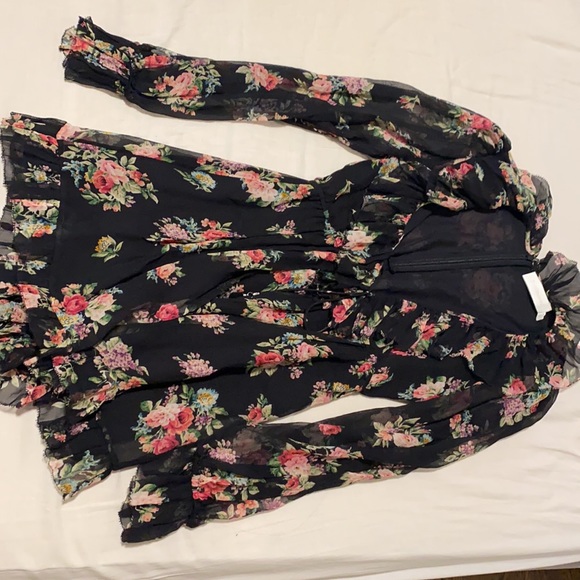 Zimmermann Honour Floating Ruffle Black Playsuit - Picture 8 of 10